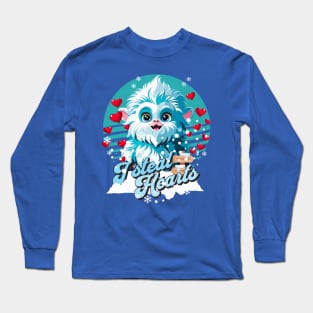 Cute Yeti With Hearts Valentines Day I Steal Hearts Long Sleeve T-Shirt